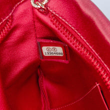 Chanel | Pre-Owned Satin Diamante Camellia Clutch with Chain | Pink/Dark Pink