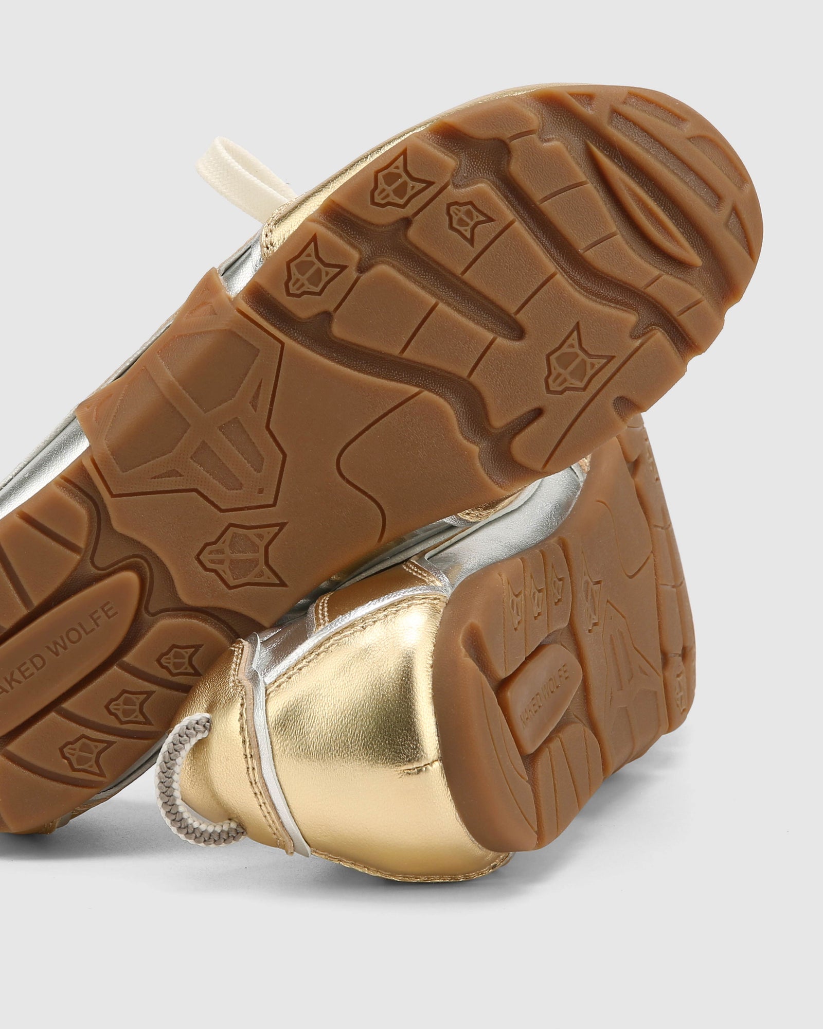 Womens | Absolute Leather Flat | Silver/Gold