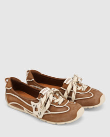 Womens | Absolute Wash/Leather Flat | Tan/Vanilla