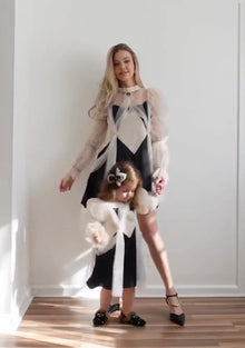 Women | The Paris Mom Dress | White x Black