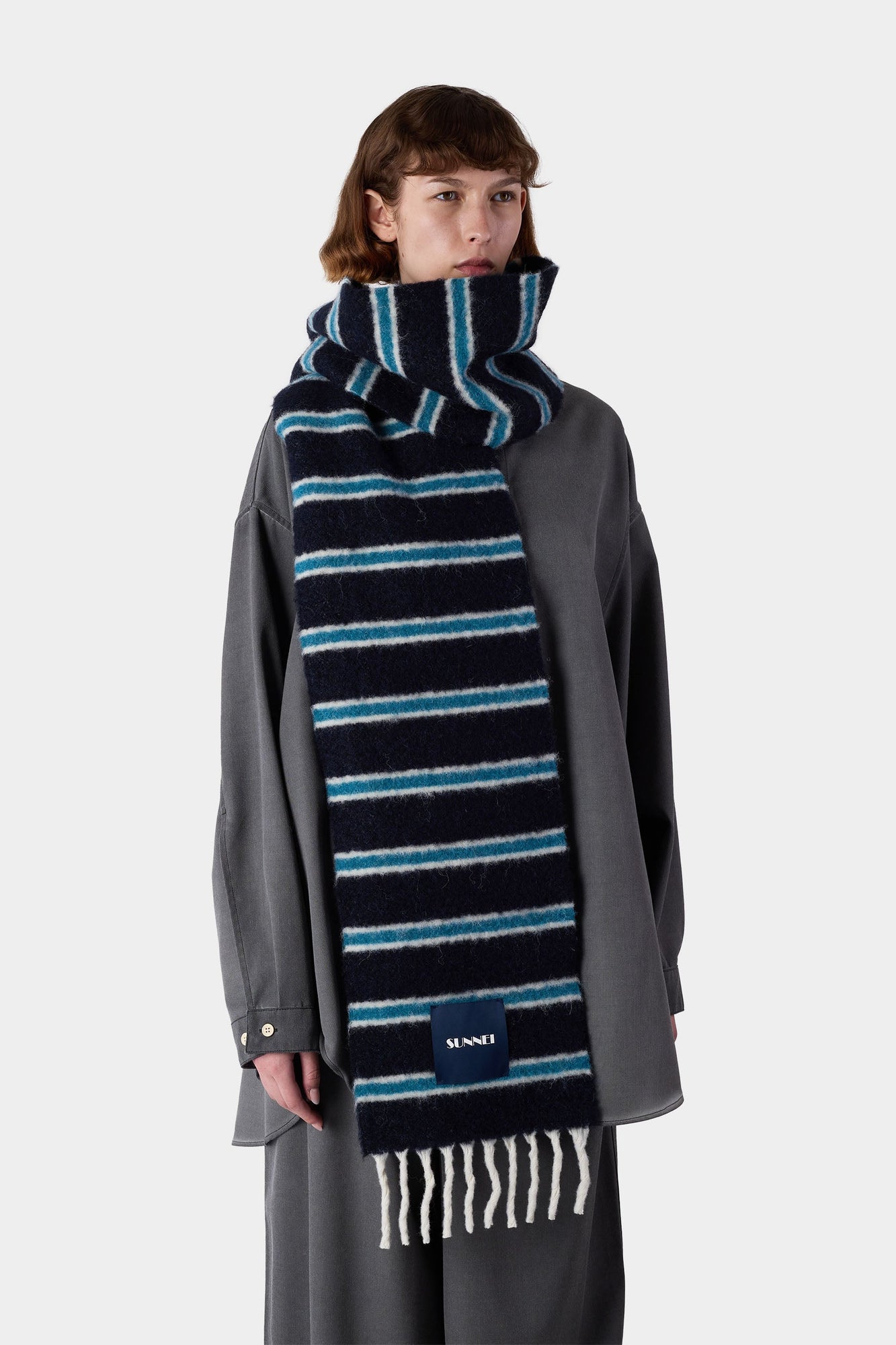 Unisex | Striped Scarf | Blue