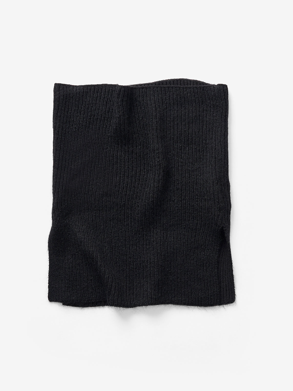 WOOL NECK GAITER - Black - flat lay