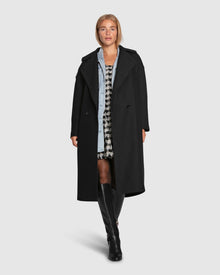 Women | Adventure Lifetime Wool Blend Coat | Black