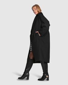 Women | Adventure Lifetime Wool Blend Coat | Black