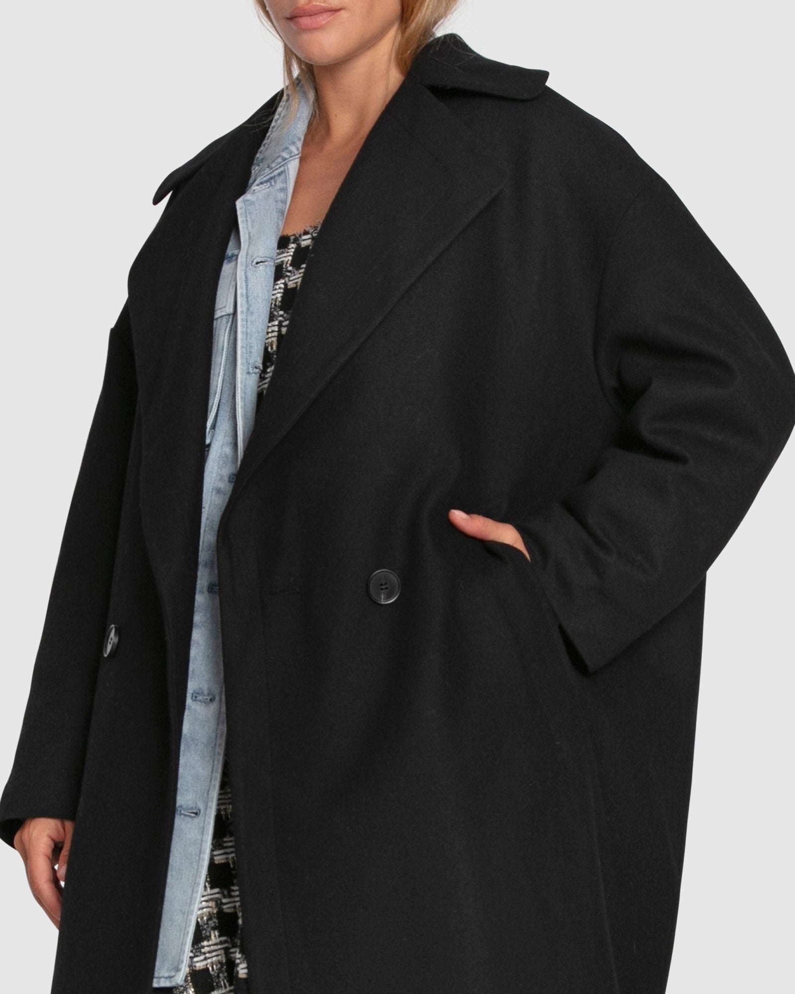 Women | Adventure Lifetime Wool Blend Coat | Black
