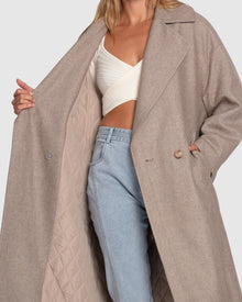 Women | Adventure Lifetime Wool Blend Coat | Mocha