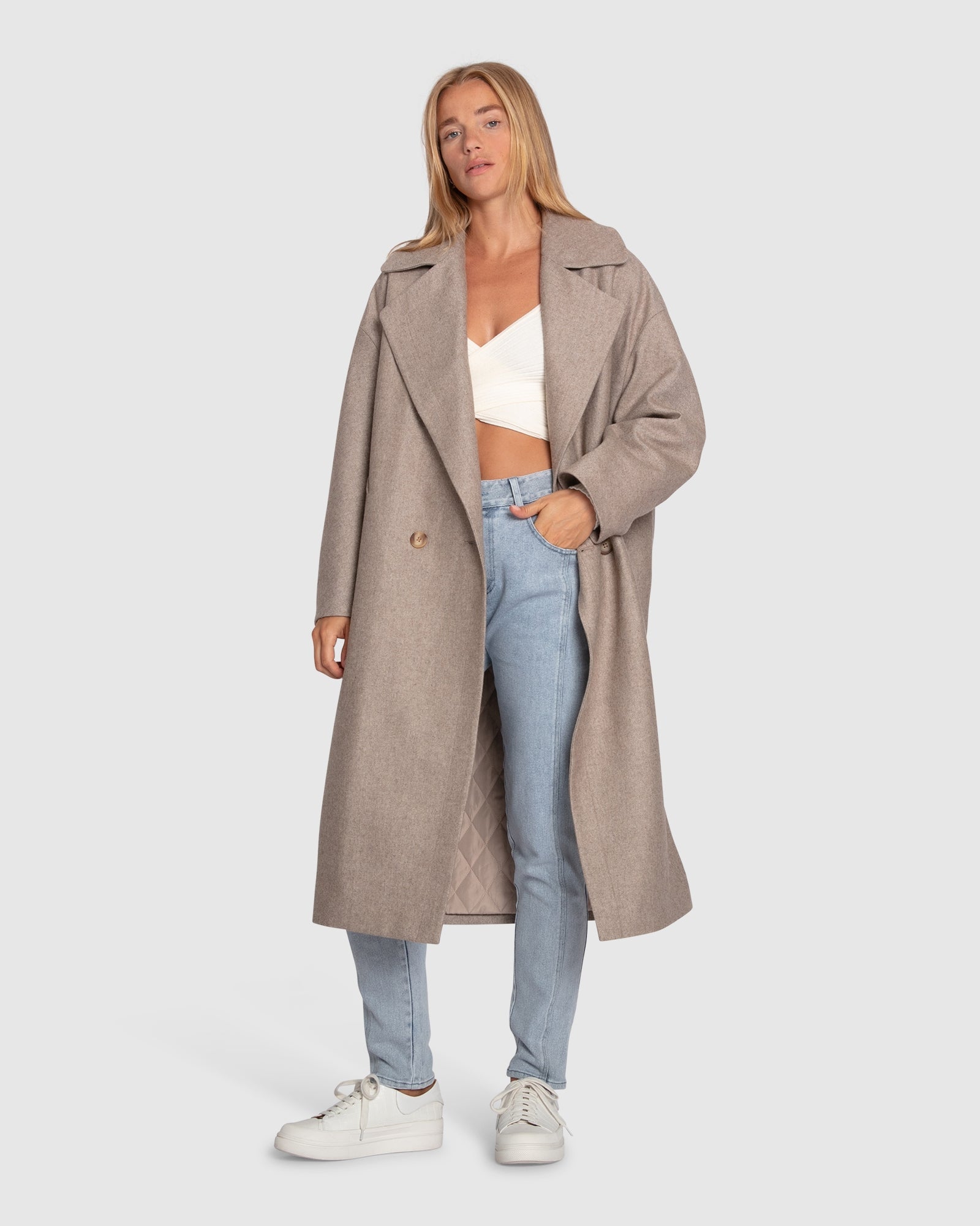 Women | Adventure Lifetime Wool Blend Coat | Mocha