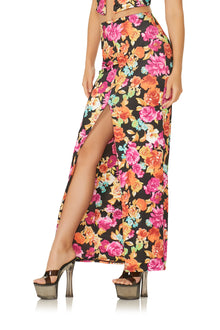 Miso Maxi Skirt | Noir Rose Bouquet