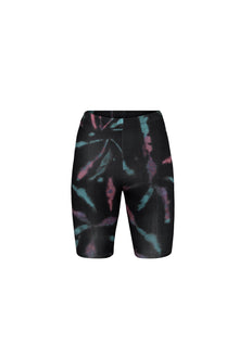 Khloe Biker Short | Pink/Blue Spiral Tie-Dye