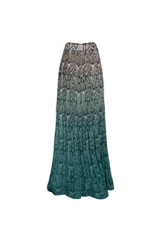 Rocco Pleated Skirt | Teal Ombre Tie Dye