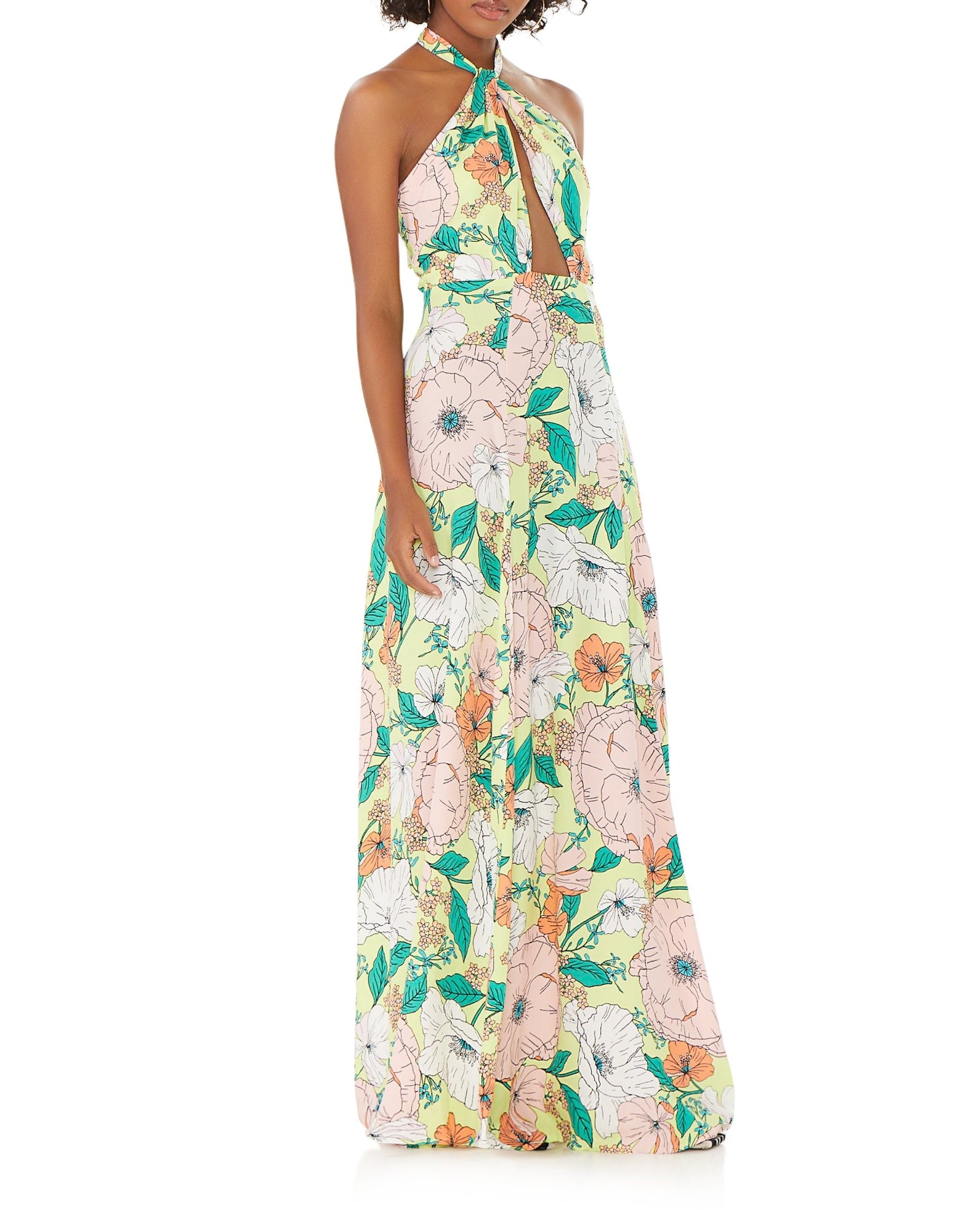 Zandra Maxi Dress | Spring Lime Bouquet