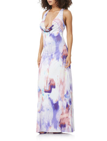 Sharpae Maxi Dress | Violet Watercolor