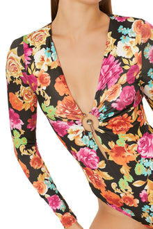 Jacky Bodysuit | Noir Rose Bouquet