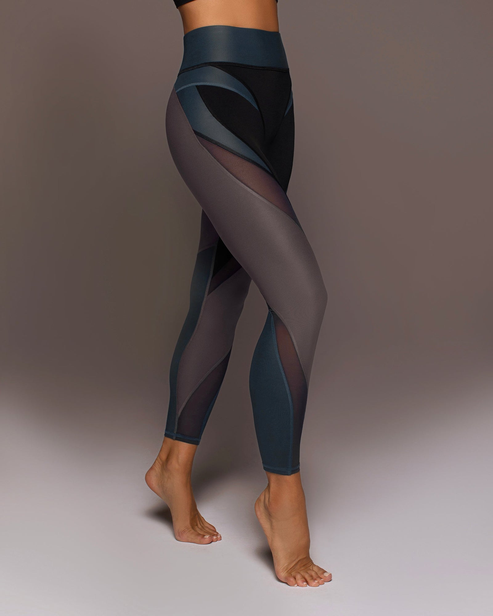 Aerial Gloss Legging | Blue Steel