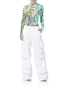 Zadie Top | Abstract Geo Swirl