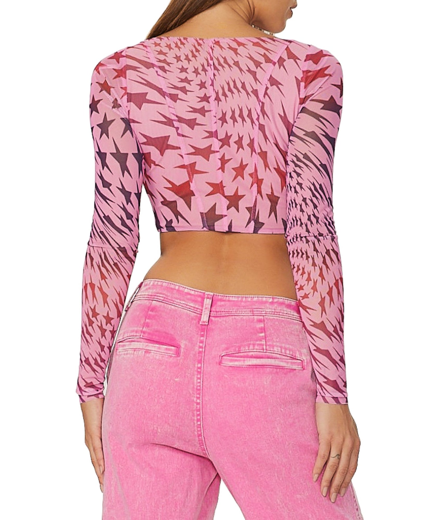 Grecian Corset Top | Abstract Pink Star