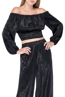 Jonas Satin Top | Noir