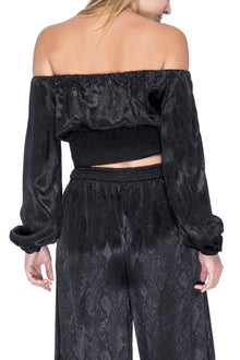 Jonas Satin Top | Noir