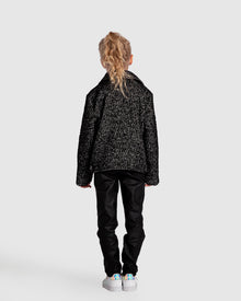 Kids | Angel's Face Biker Jacket | Black