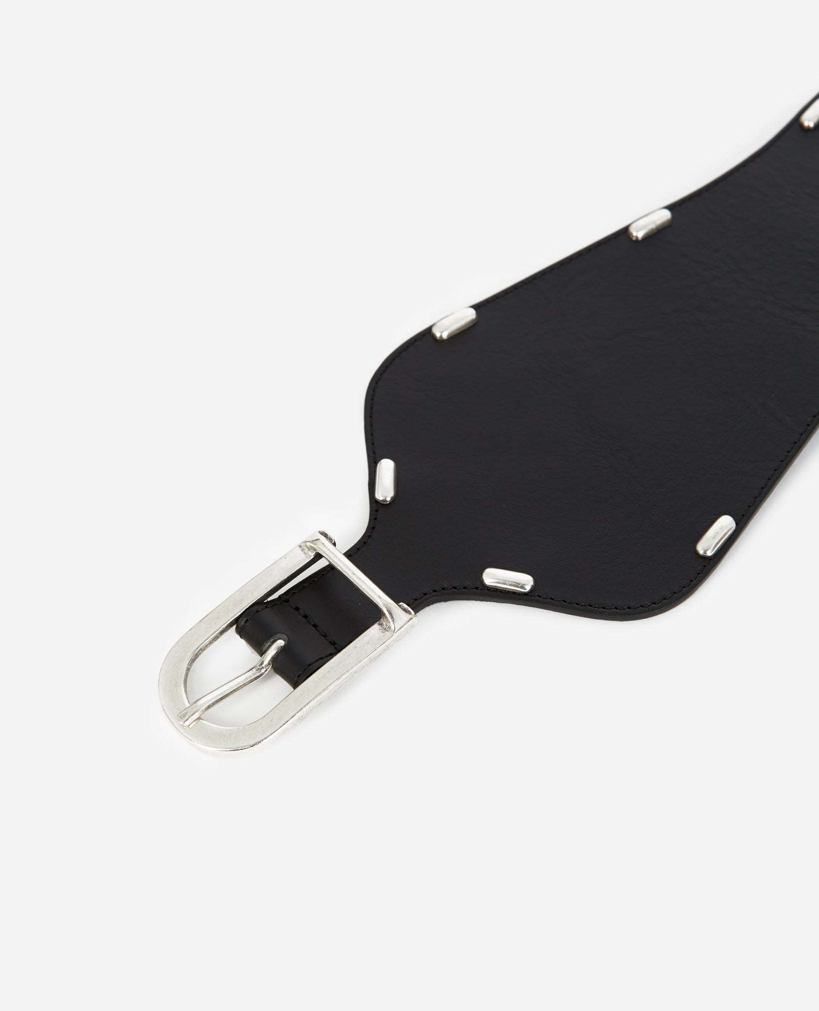 High-Waist Belt With Rivets | Women | Black