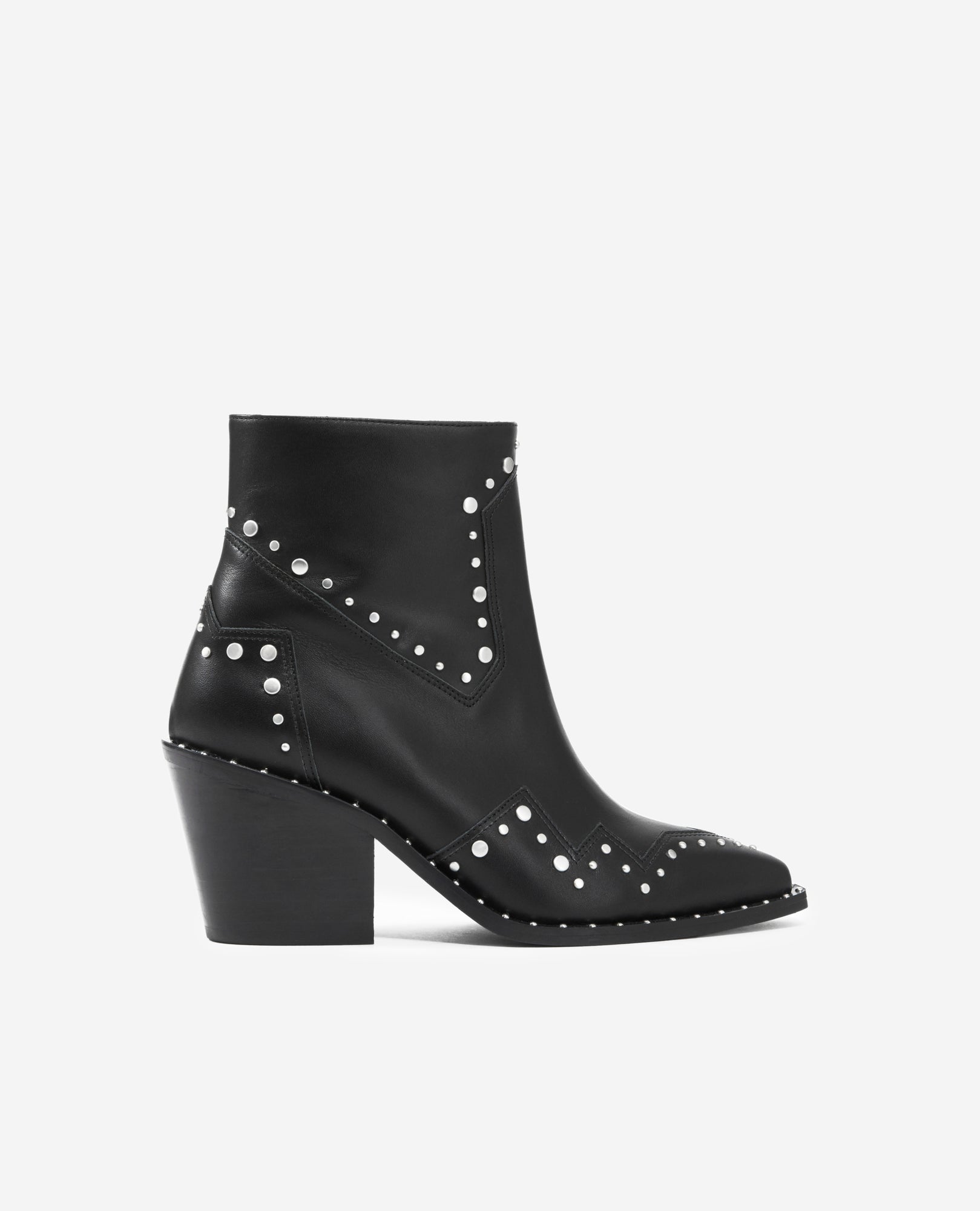 Heeled Leather Boots | Women | Black