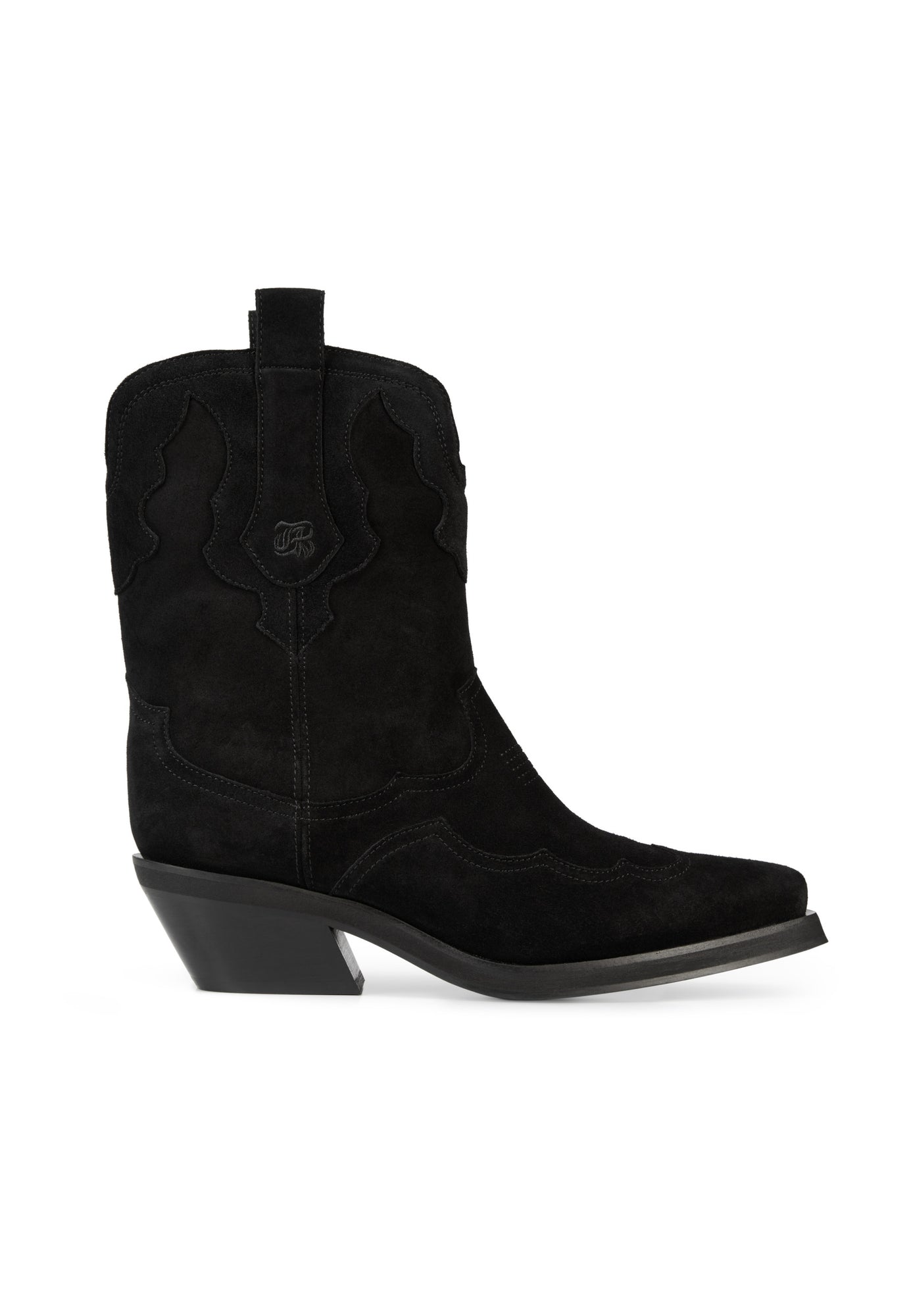 Suede Leather Western Boots | Women | Black