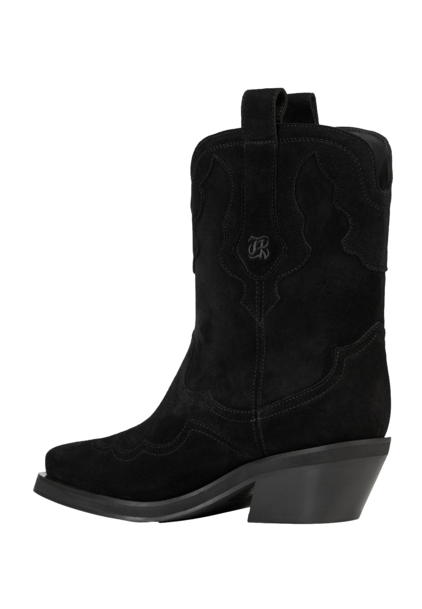 Suede Leather Western Boots | Women | Black