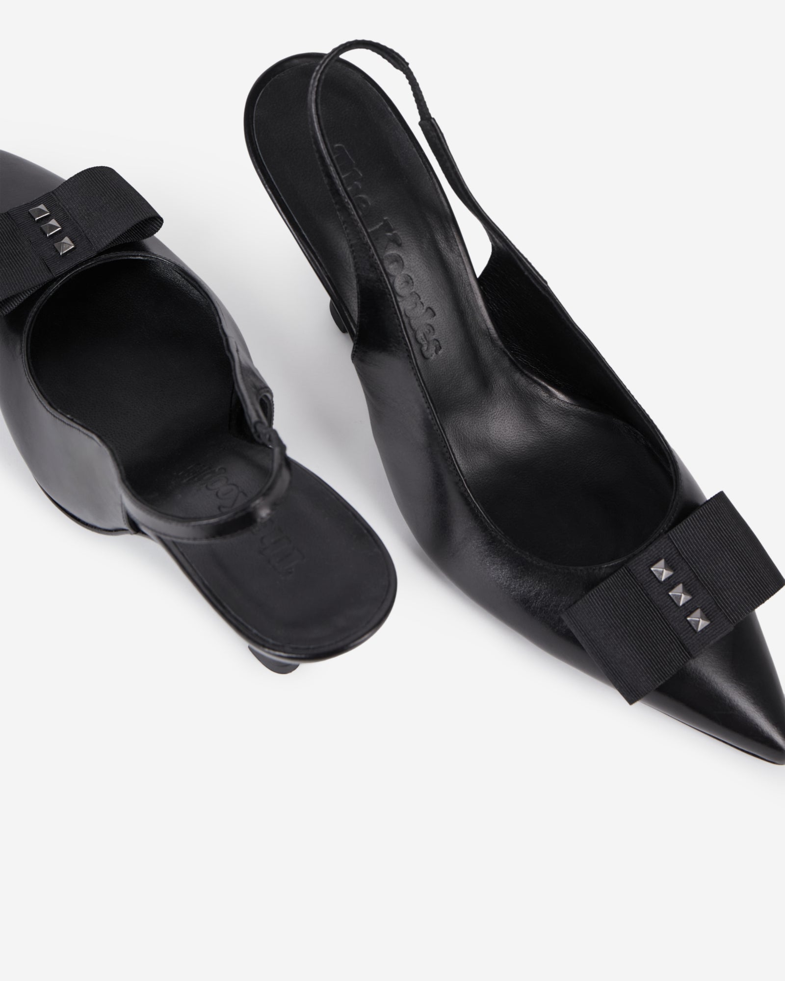 Leather Slingback Pumps | Women | Black