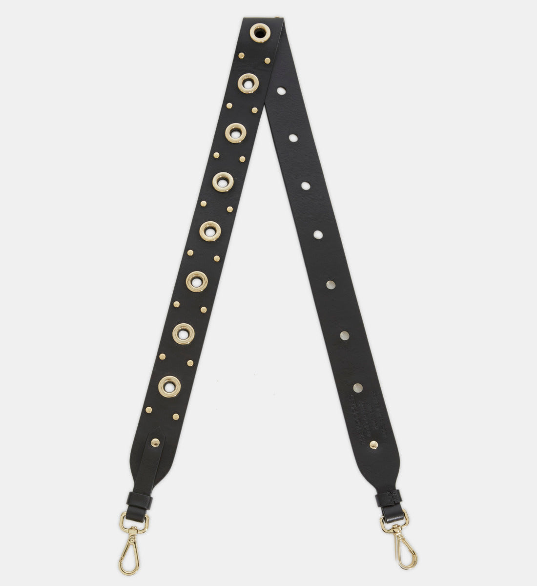 Leather Handle With Eyelets | Women | Black x Gold