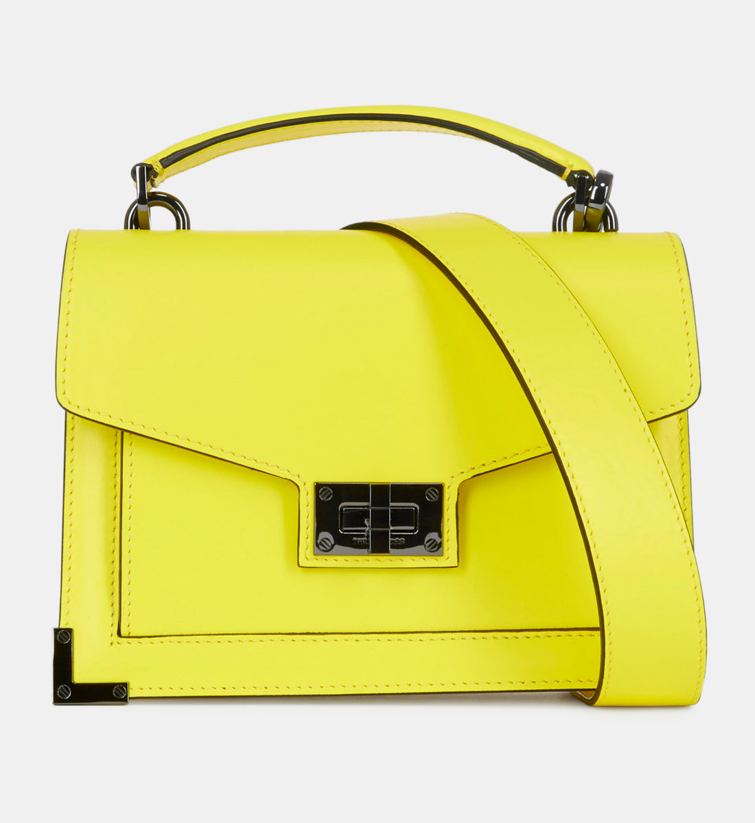 Small Emily Bag In Leather | Women | Yellow Acid