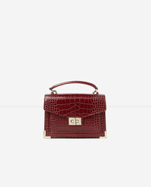 Mini Emily Bag In Mock Croc | Women | Burgundy