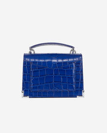 Small Emily Bag In Crocodile-Effect Leather | Women | Dark Blue x Navy