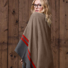 Unisex | Aspen Cape | Taupe / Dark Grey / Paprika