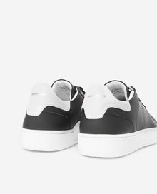 Leather Sneakers Contrasting Insert | Women | Black