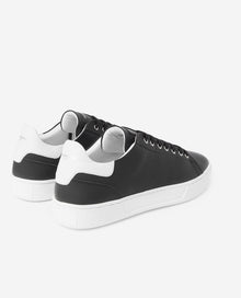 Leather Sneakers Contrasting Insert | Women | Black