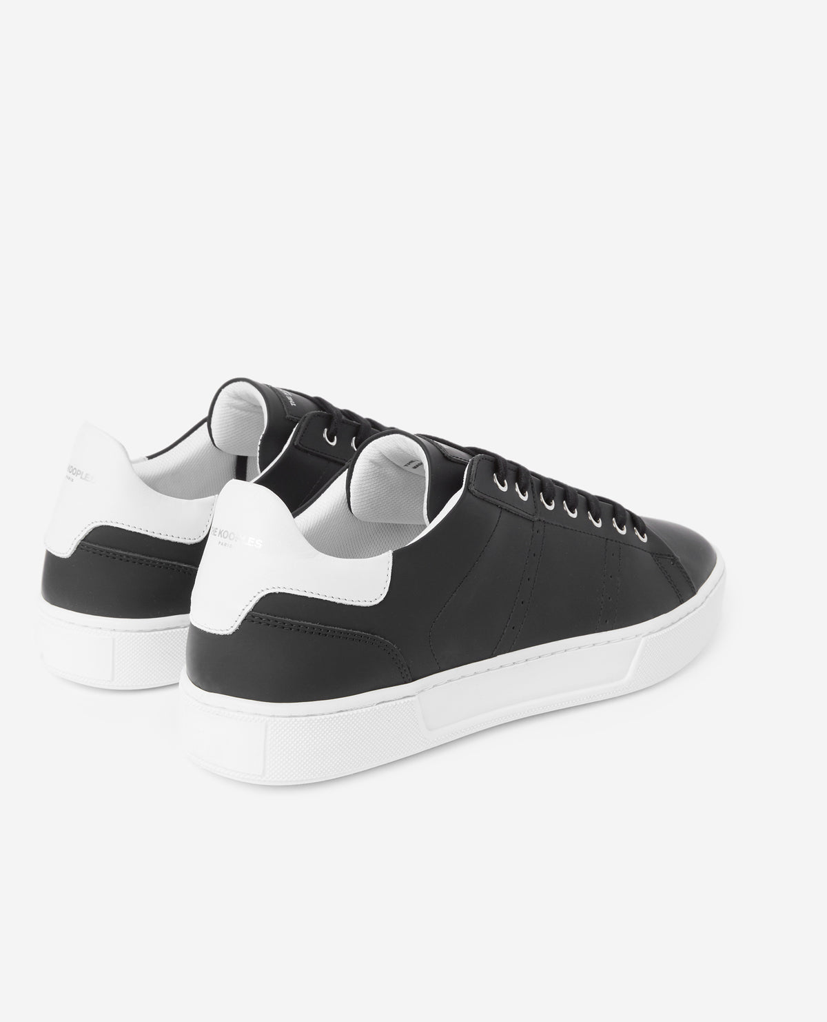 Leather Sneakers Contrasting Insert | Women | Black