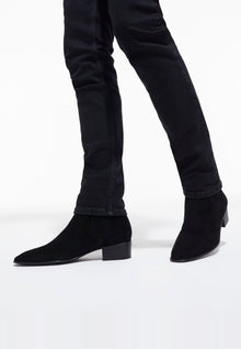 Suede Leather Boots | Women | Black