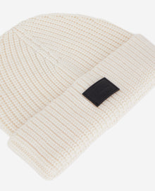 Ribbed Wool Beanie | Women | Ecru