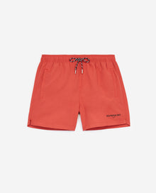 Coral Orange Swim Shorts W/The Kooples Logo | Women | Red