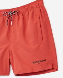 Coral Orange Swim Shorts W/The Kooples Logo | Women | Red