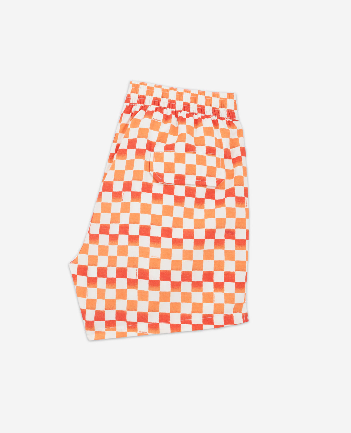 Swim Shorts With And Check Motif | Women | Orange Red