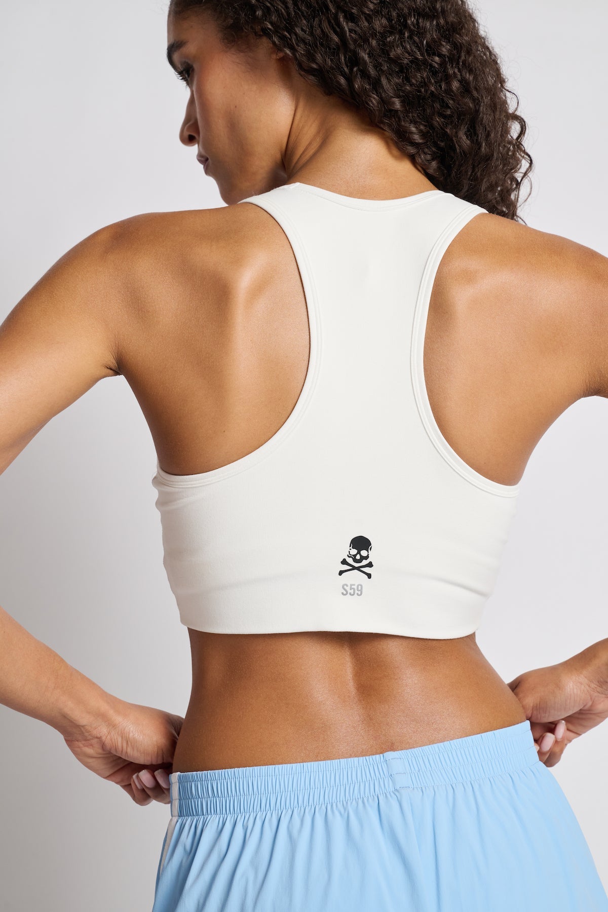 Splits59 | Airweight Bra With Ruching | White