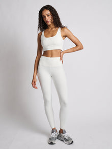 Women | SPLITS59 | Airweight Rib High Waist 7/8 | White