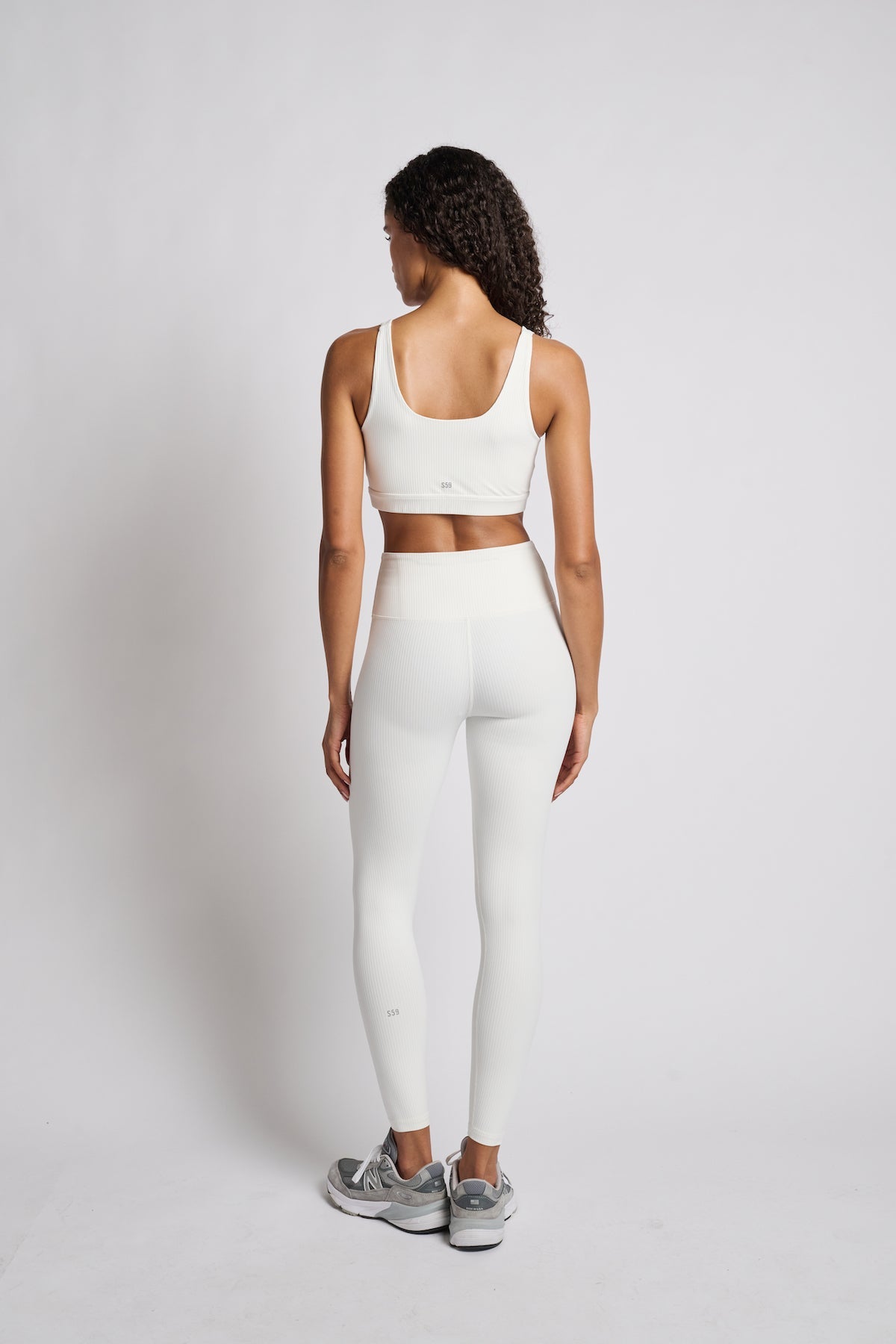 Women | SPLITS59 | Airweight Rib High Waist 7/8 | White
