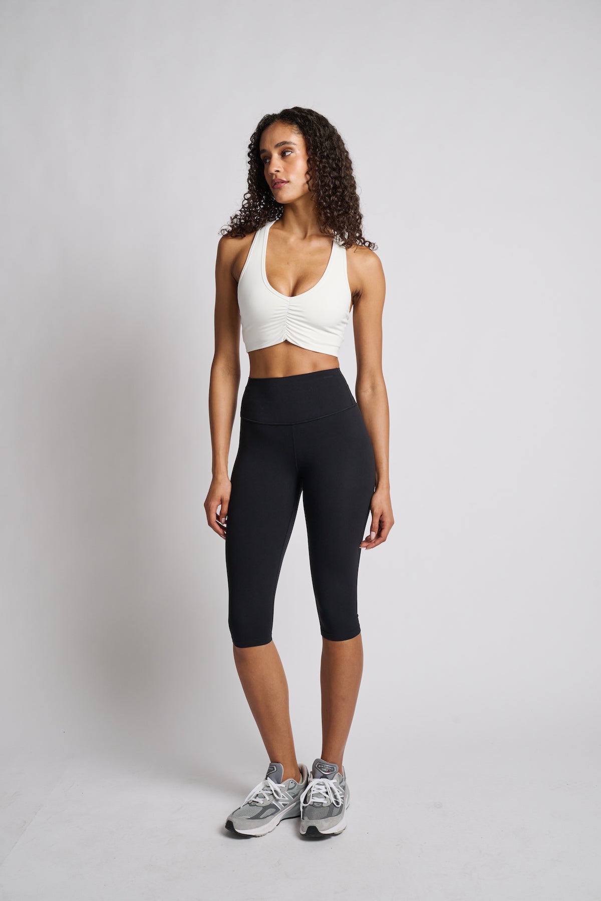 Women | SPLITS59 | Airweight Bra With Ruching | White