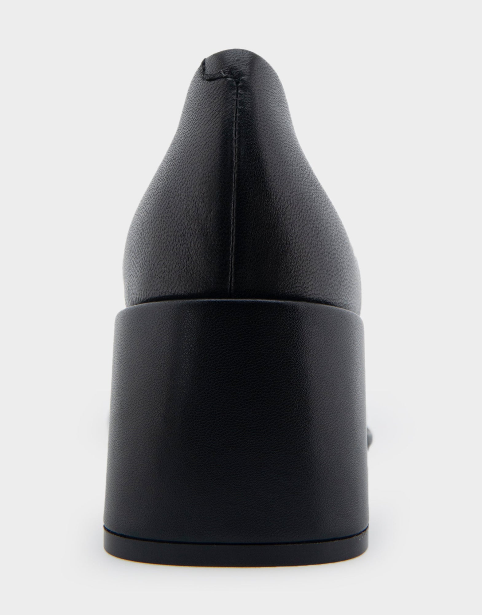 Alae Pump Heel | Black Genuine Leather