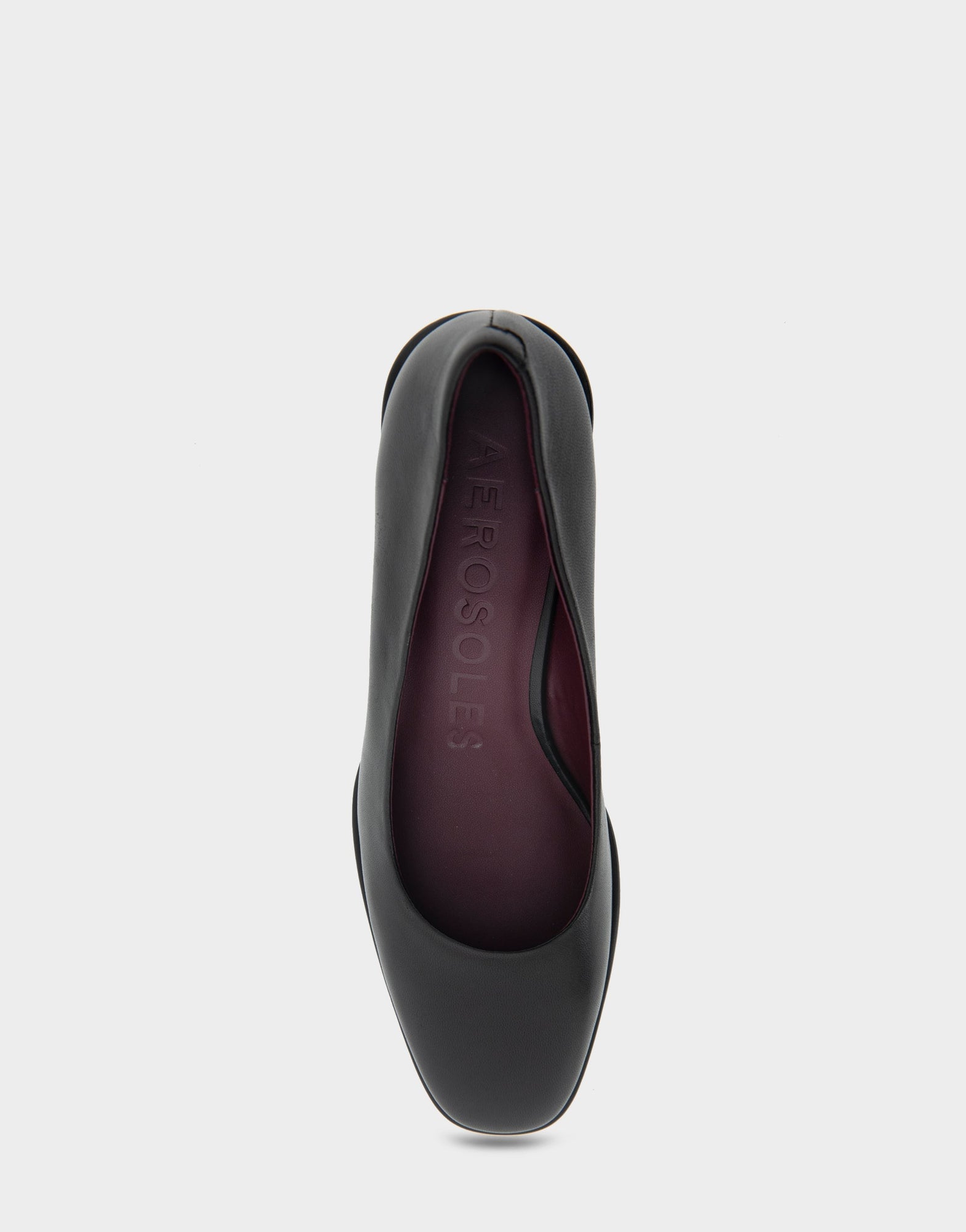 Alae Pump Heel | Black Genuine Leather