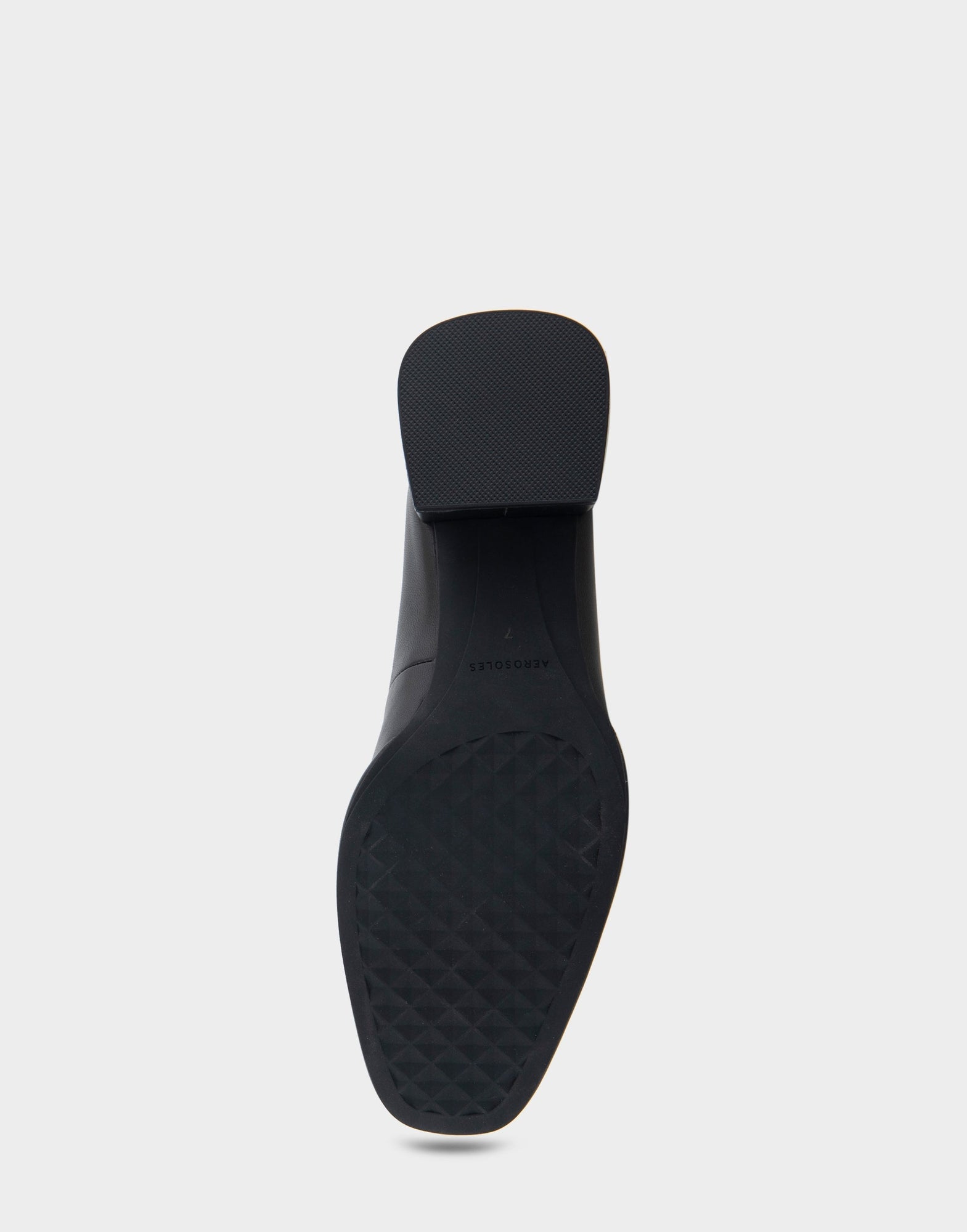 Alae Pump Heel | Black Genuine Leather