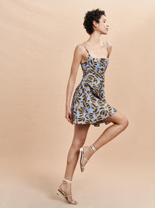 Alba Mini Dress | Floral x Blue Multi