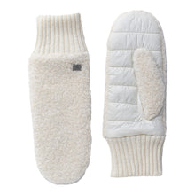 Alina-N Faux Sherpa Puffer Mittens | Powder